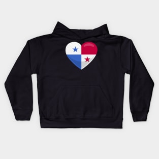 Panama Flag Heart Kids Hoodie